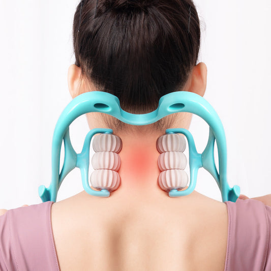 Six-Wheel Manual Neck Massager Roller