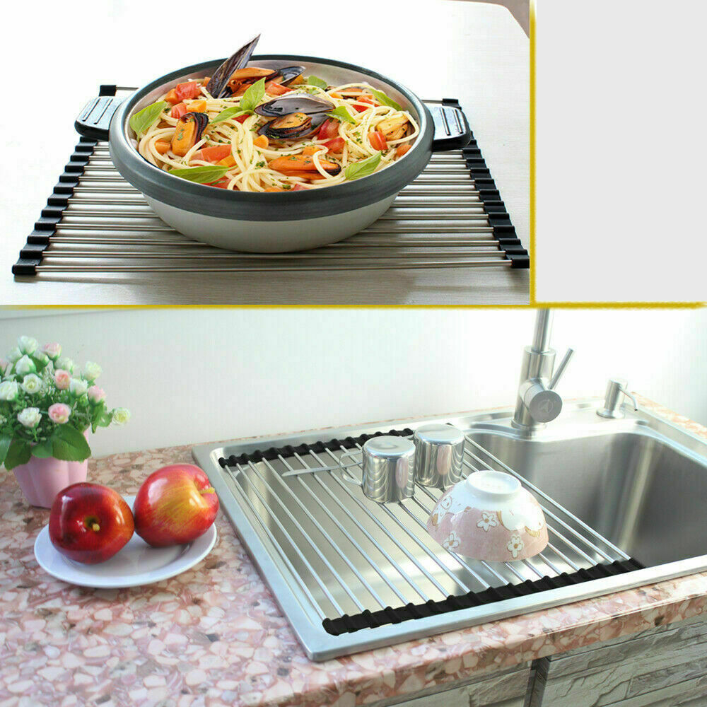 Roll-Up Stainless Steel Sink Drainer