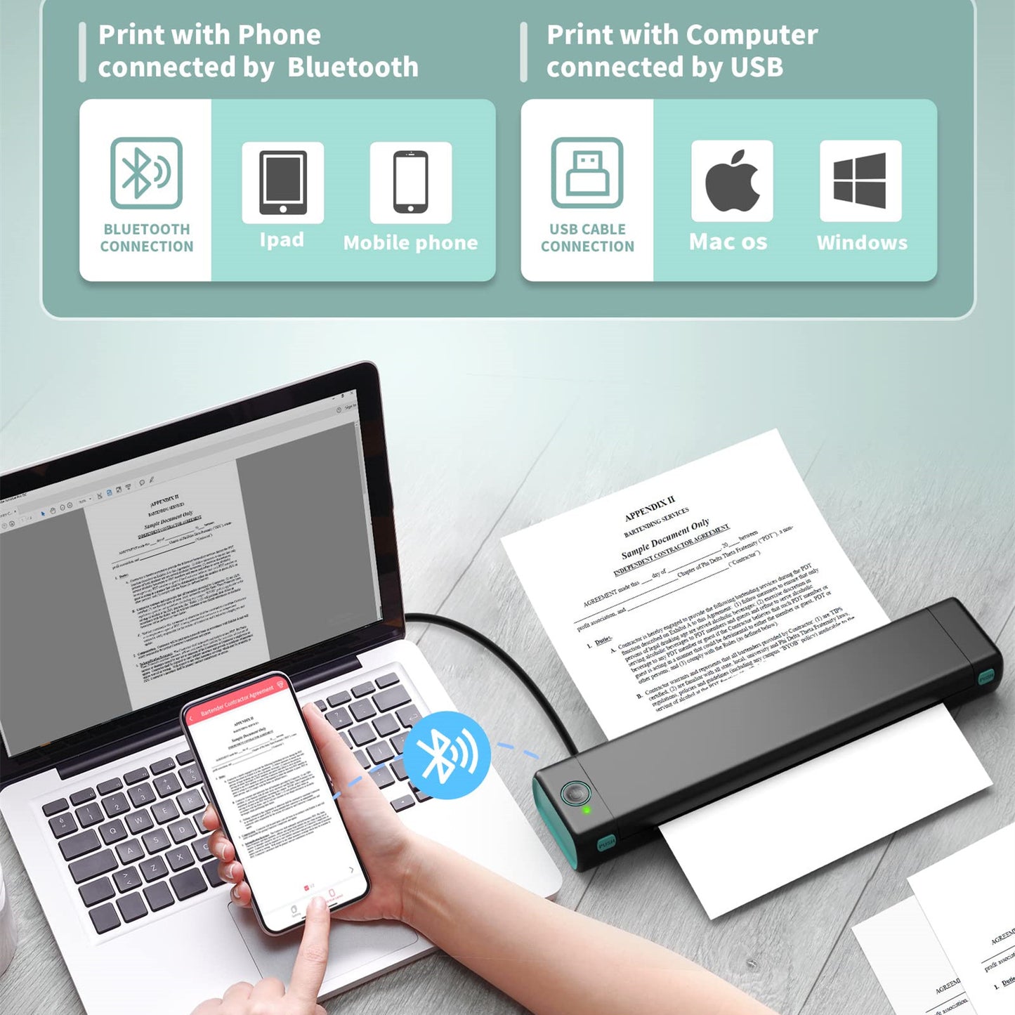 Travel Print Wireless Thermal Printer