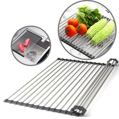 Roll-Up Stainless Steel Sink Drainer